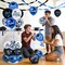 Graduation Party Balloons 2026 – 63PCS Blue & Black Latex Balloon Set with Congrats Grad Caps, Ribbons & Class of 2026 Designs